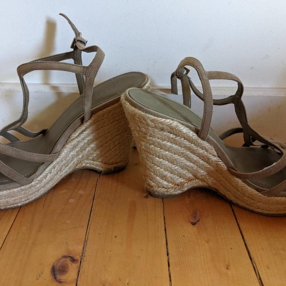 Kahki wedge sandals - Picture 2 of 5